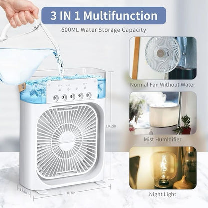EZAMI HydroCool™ Portable Air Cooler Fan (3-in-1 | Silent | Aroma)