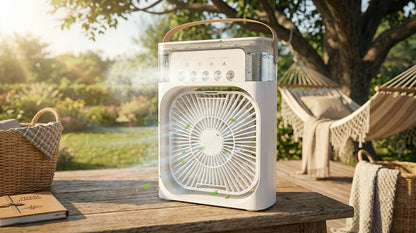 EZAMI HydroCool™ Portable Air Cooler Fan (3-in-1 | Silent | Aroma)