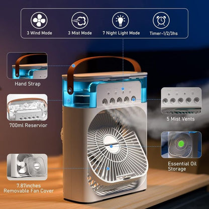 EZAMI HydroCool™ Portable Air Cooler Fan (3-in-1 | Silent | Aroma)