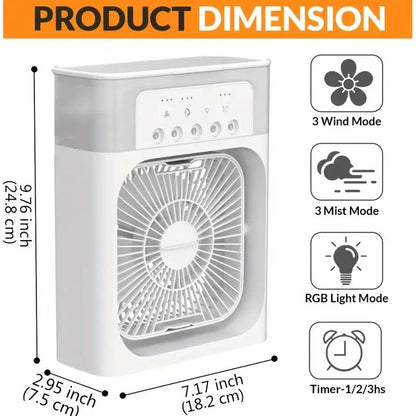 EZAMI HydroCool™ Portable Air Cooler Fan (3-in-1 | Silent | Aroma)